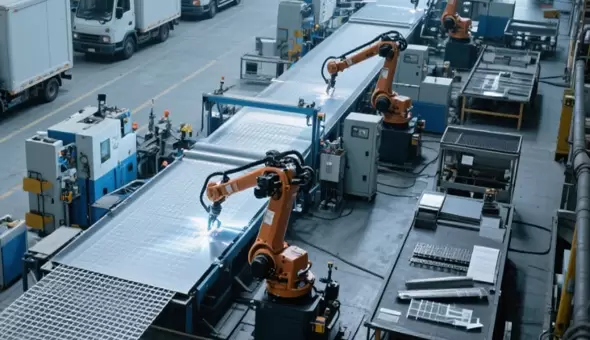 原材料网格拉料焊接裁切